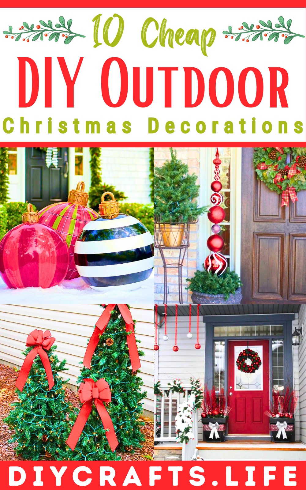 10 Cheap DIY Outdoor Christmas Decorations