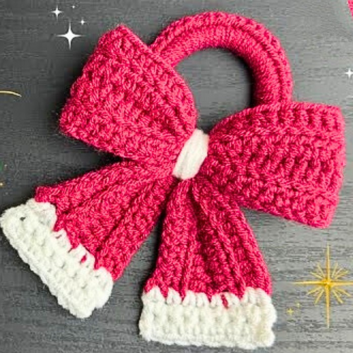 Christmas Bow Hair Tie