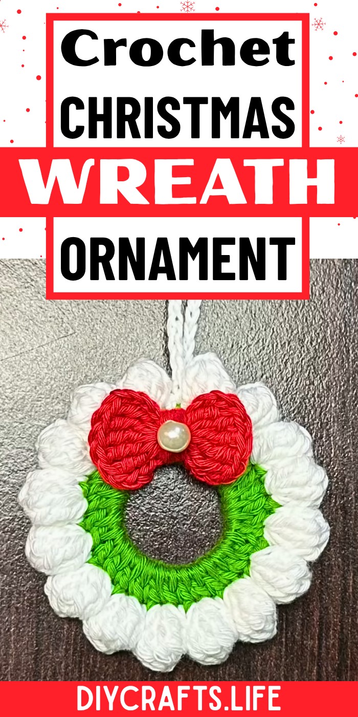 Crochet Wreath Ornament for Christmas