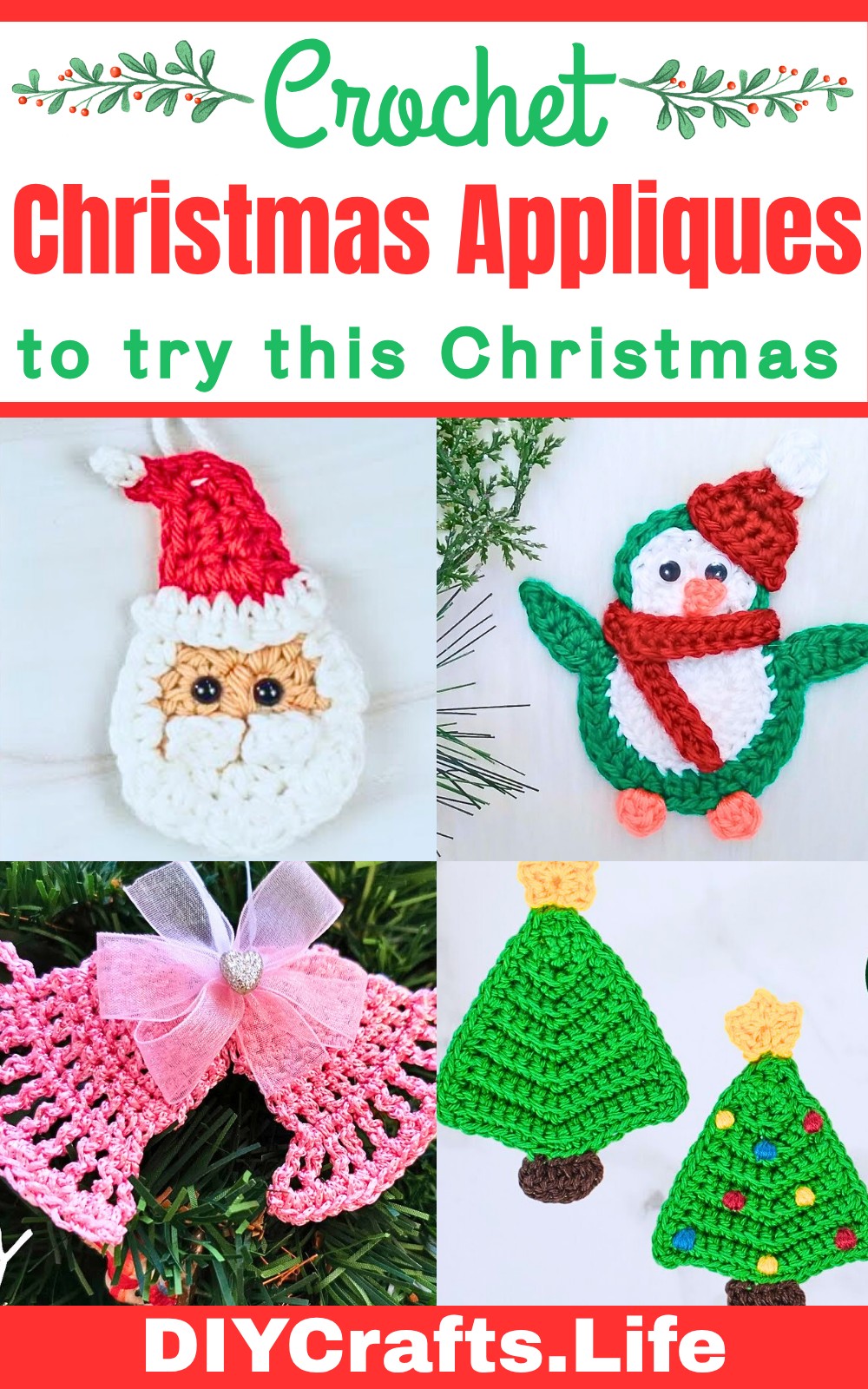Festive Inspired Crochet Christmas Appliques Patterns