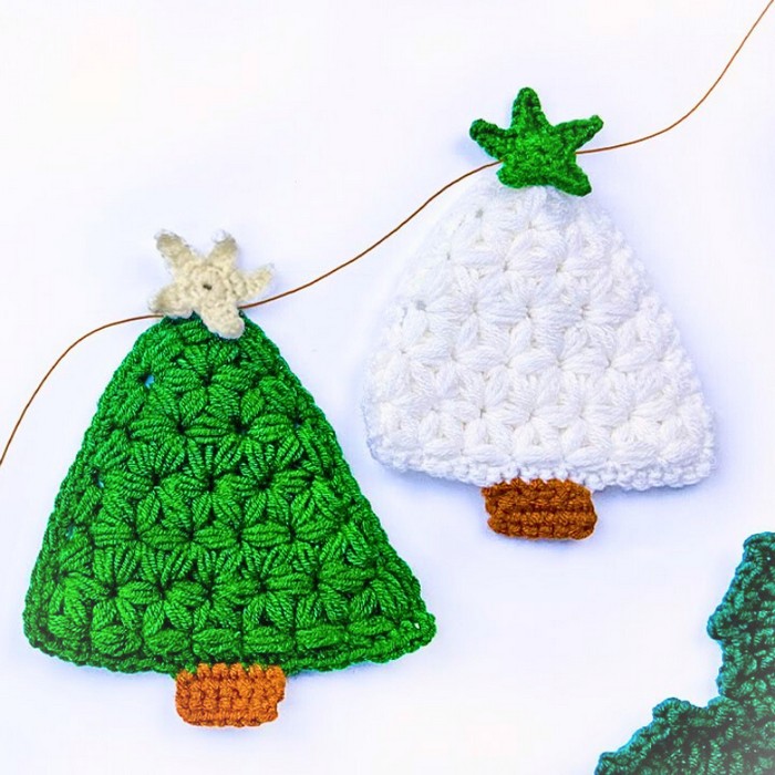 Handmade Crochet Christmas Tree Ornament for Holiday Styling and Gifting
