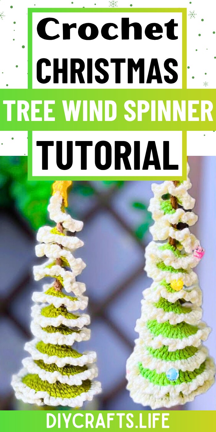 crochet christmas tree wind spinner