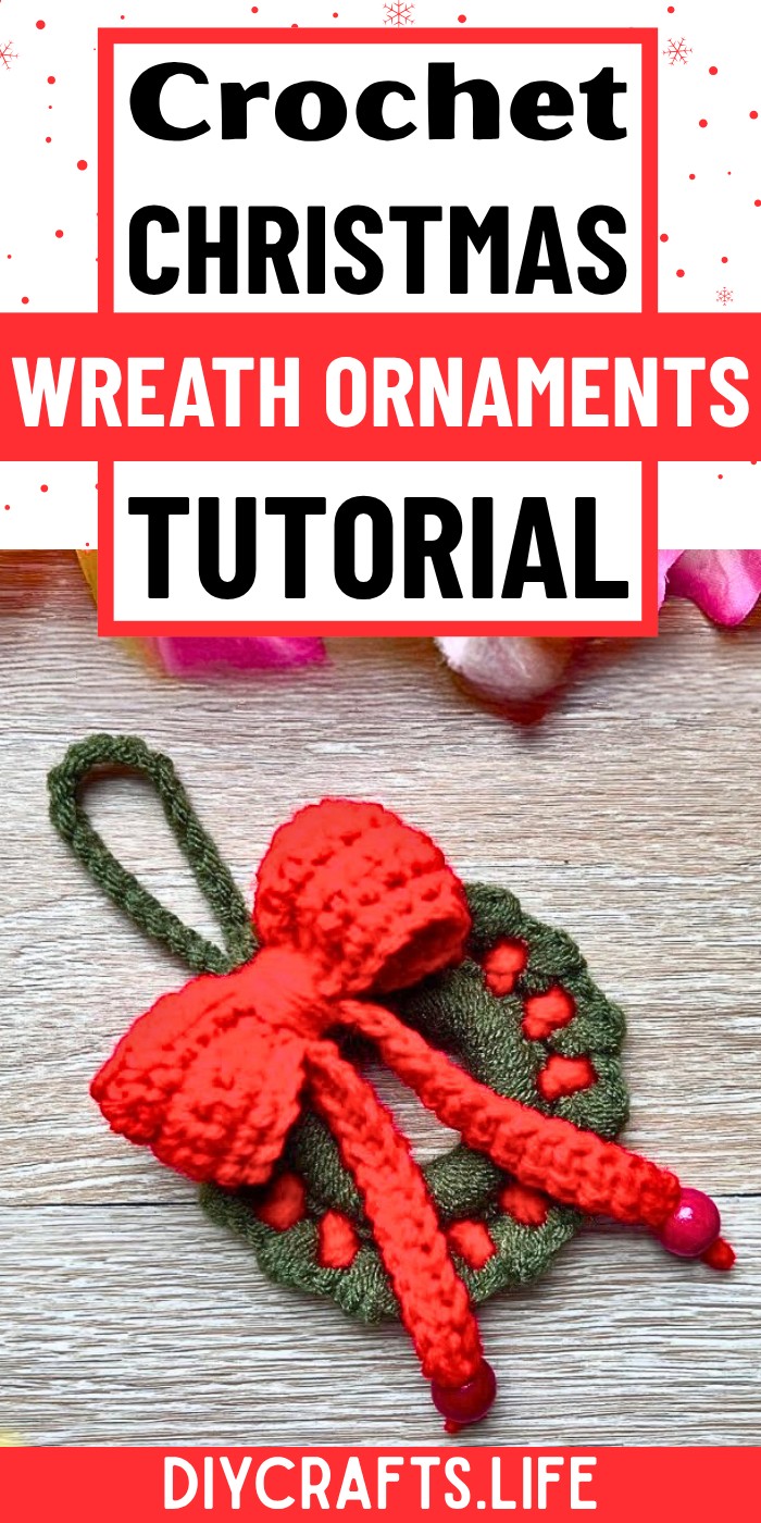 crochet christmas wreath ornaments