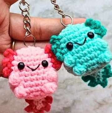 Crochet Baby Axolotl With Custom Gills and Bubble-Stitch Limbs