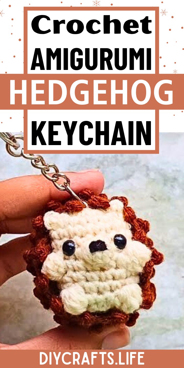 Crochet Baby Hedgehog Amigurumi with Keychain Transformation