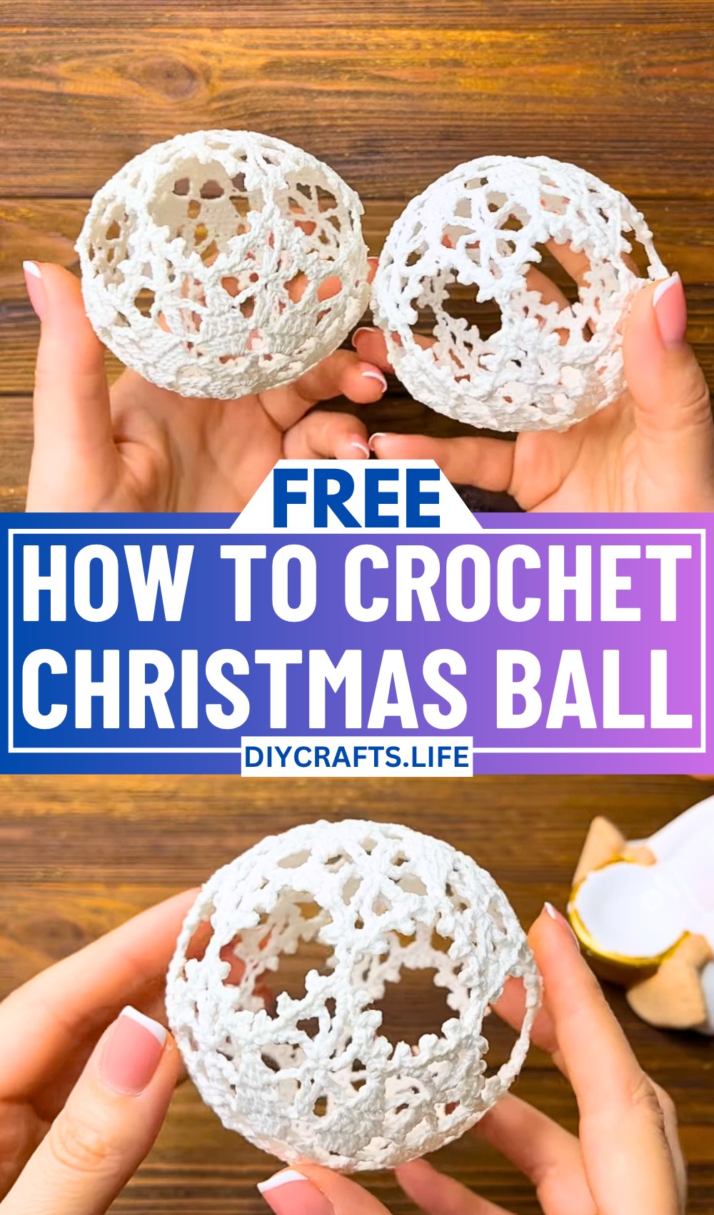 Crochet CHRISTMAS BALL ornament