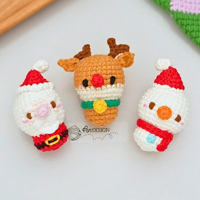 Crochet Christmas Ornaments 3 in 1