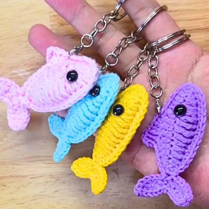 Crochet Cute Fish Ornament