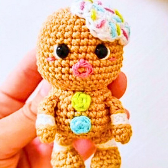 Crochet Gingerbread Man Christmas Ornament