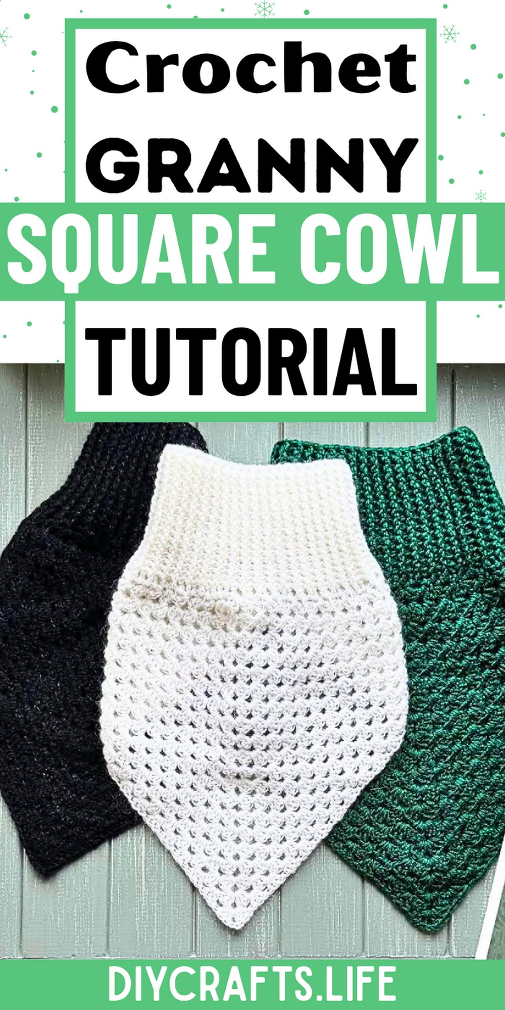 Crochet Granny Square Cowl