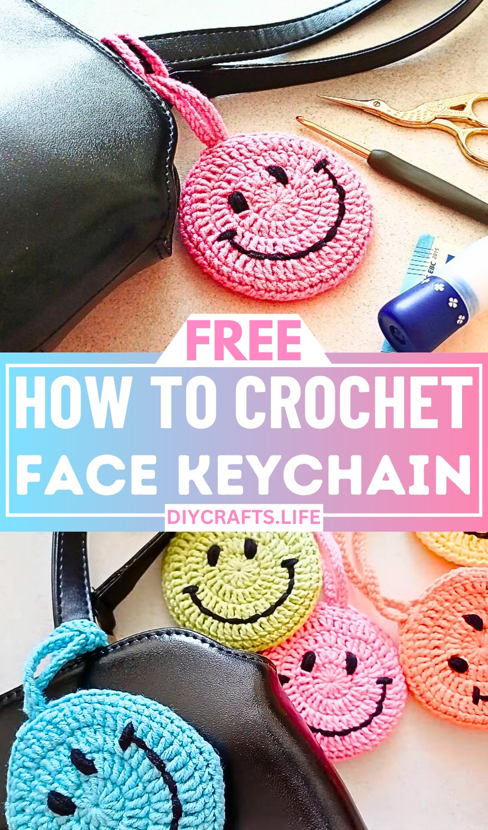 How to Crochet Smiley Face Keychain – Step-by-Step Instructions
