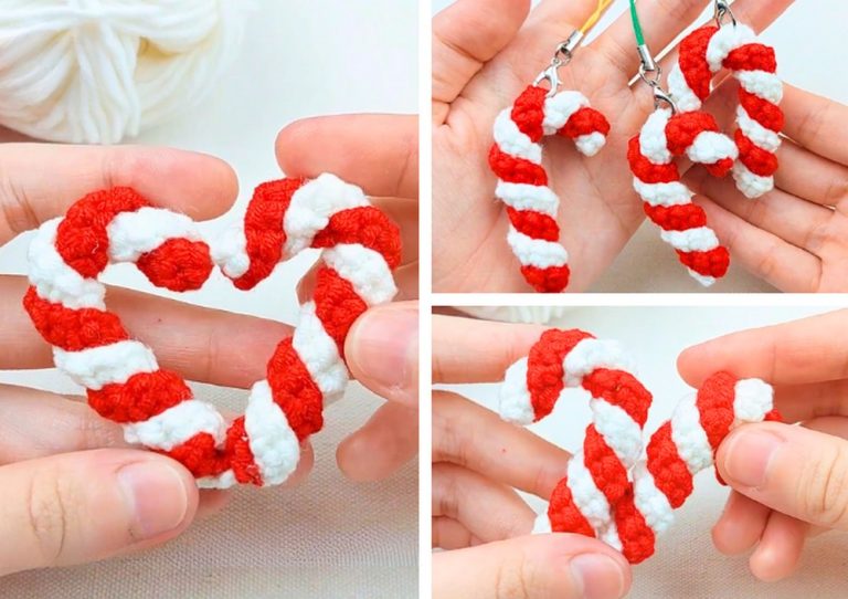 How to Crochet a Perfect Candy Cane for Festive Holidays - DIY Crafts