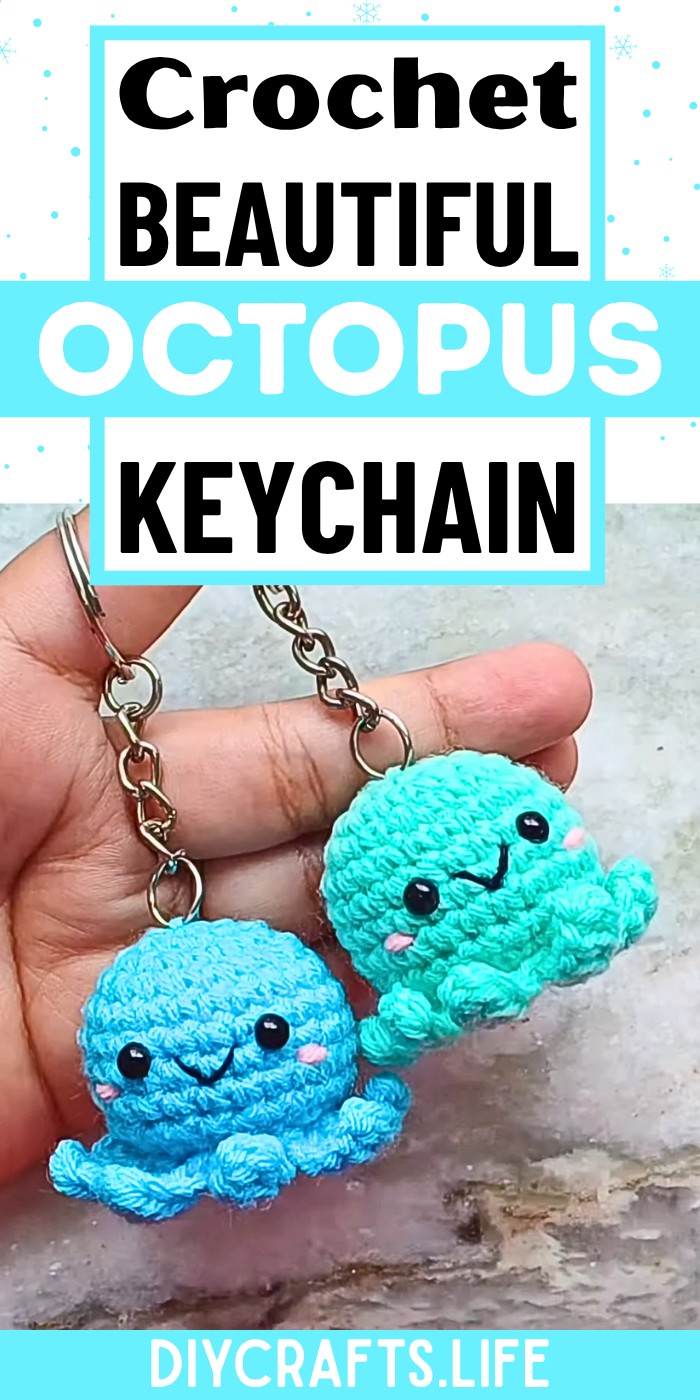 Simple Crochet Mini Octopus Amigurumi Keychain Tutorial