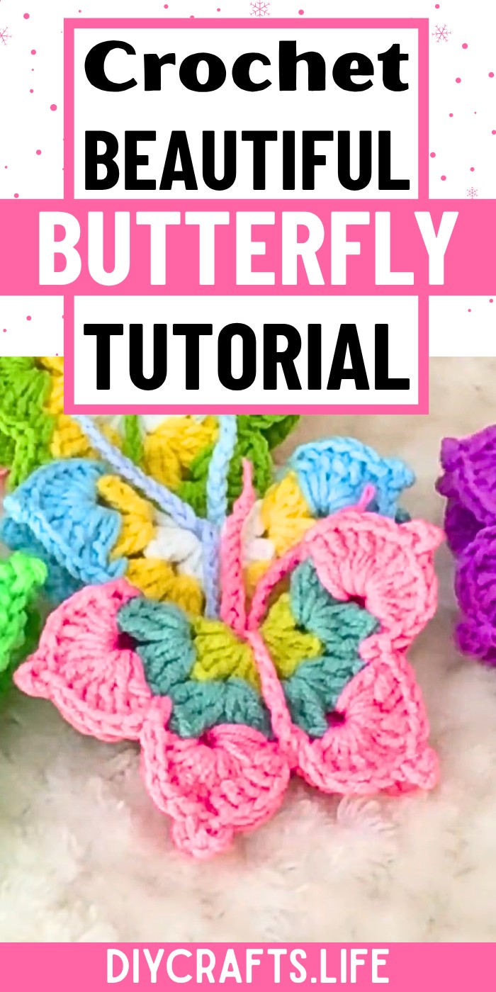 crochet a beautiful 3D butterfly