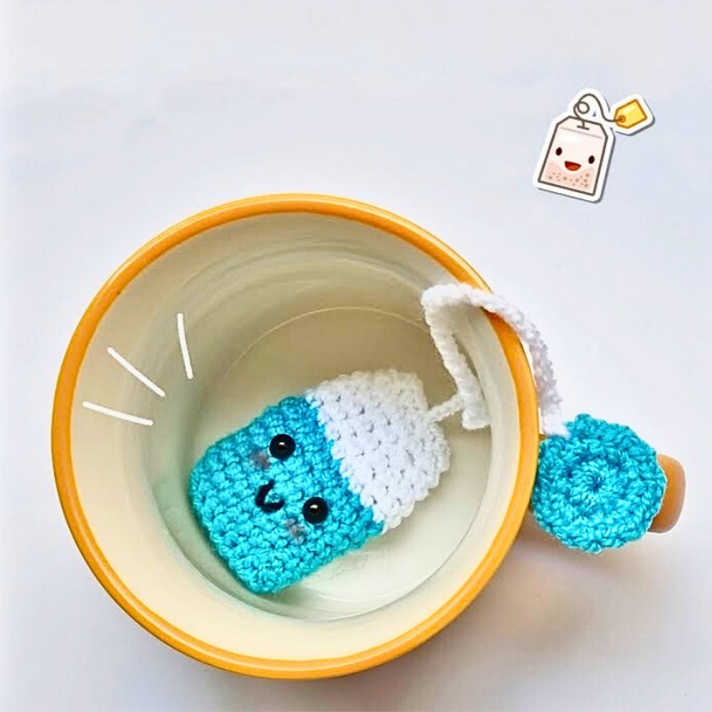 Adorable Crochet Tea Bag Bookmark Pattern