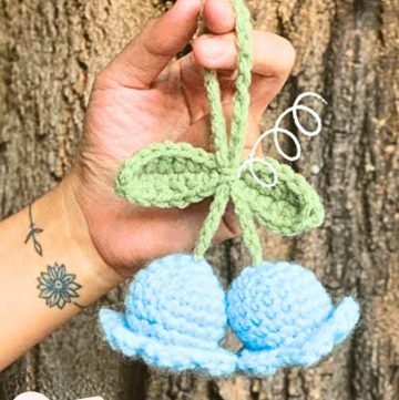 Beautiful Crochet Lily of the Valley Keychain Pattern