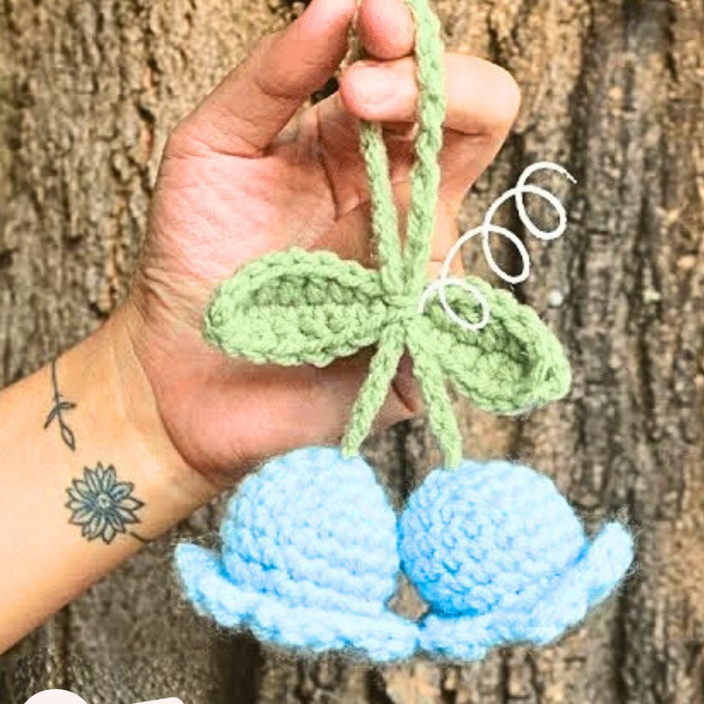 Beautiful Crochet Lily of the Valley Keychain Pattern