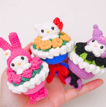 Crochet Hello Kitty Bouquet - Flowers & Sanrio Characters