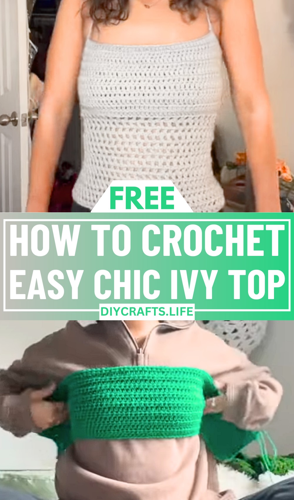 Chic Crochet Ivy Top Pattern with Leaf Motifs