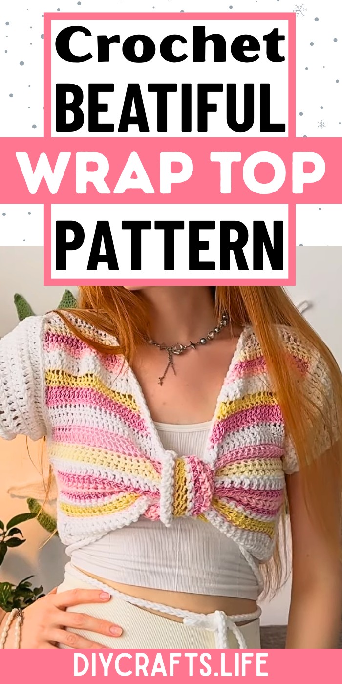 Creative Crochet Wrap Top Using Leftover Yarns