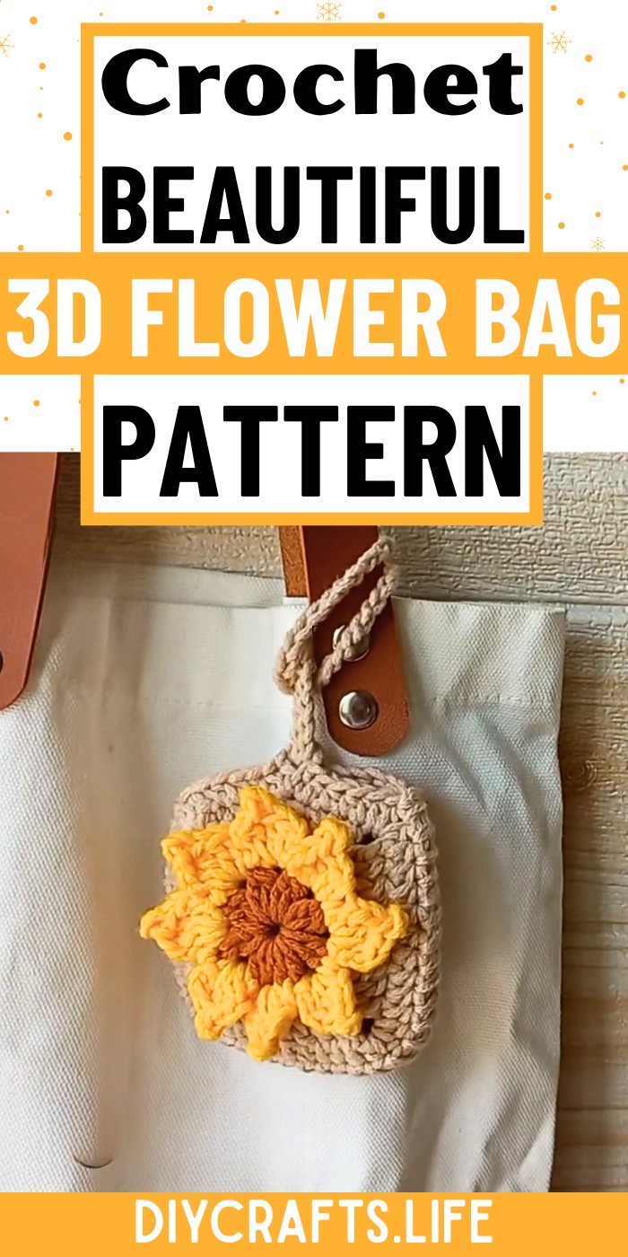 Crochet 3D Flower Mini Bag for Stylish Handmade Accessories