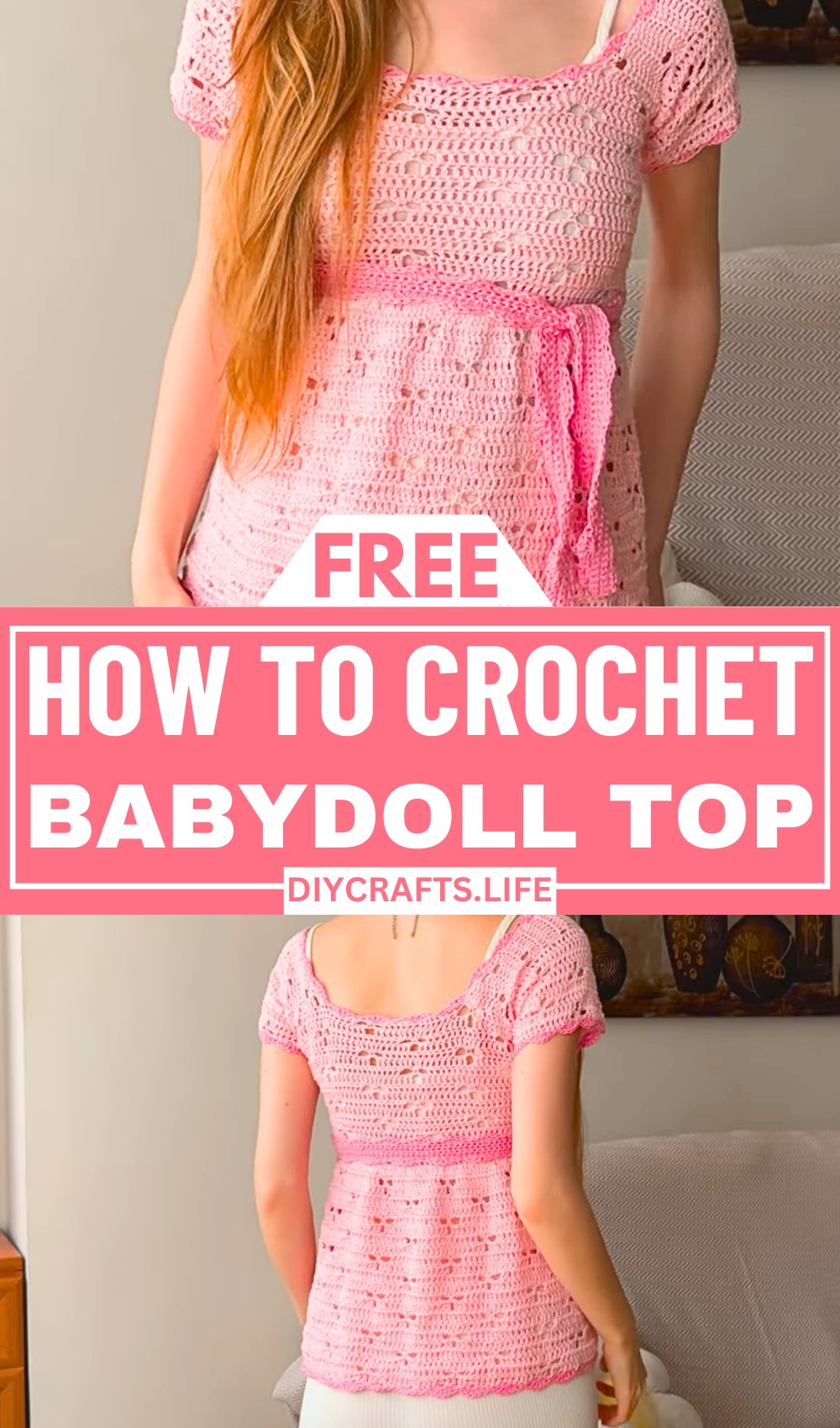 Crochet Babydoll Top - Stylish, Versatile Handmade Fashion