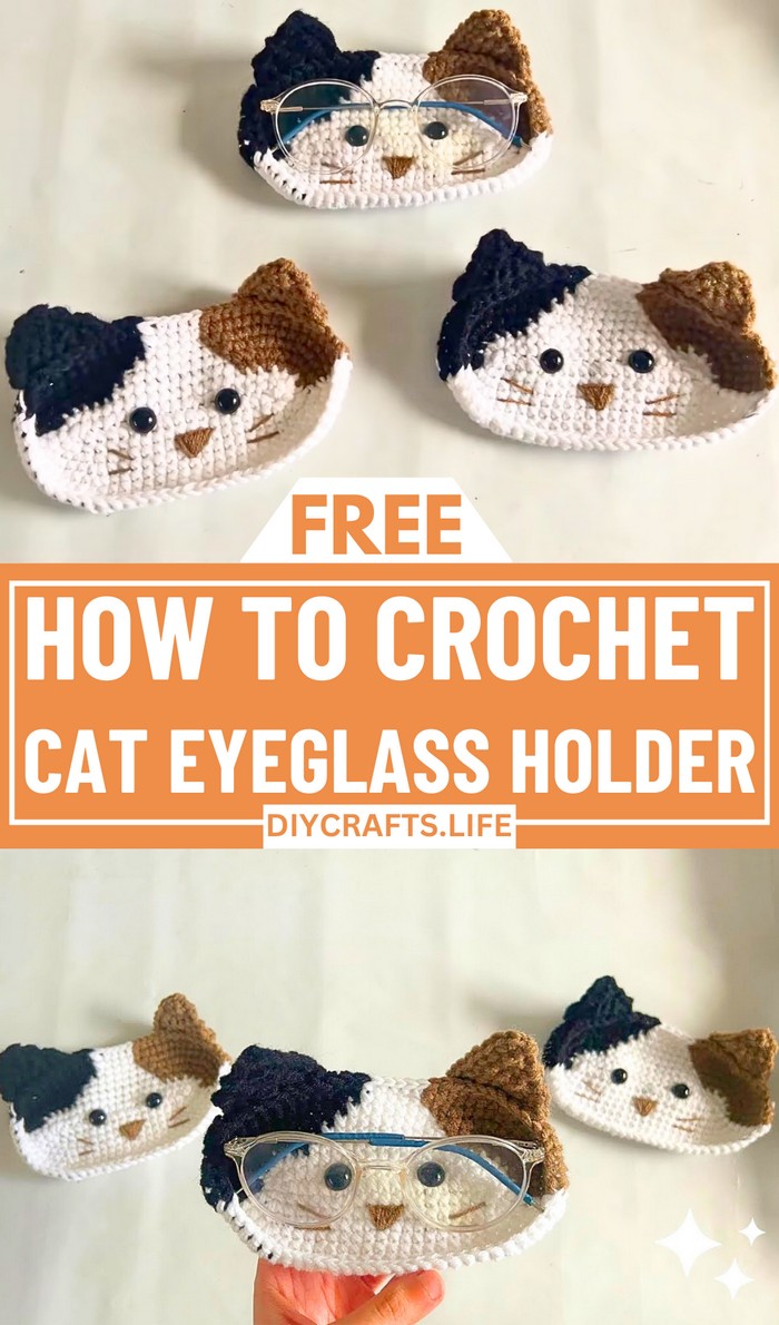 Crochet Cat Eyeglass Holder Pattern