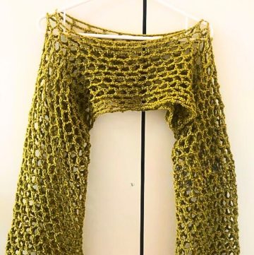 Crochet Fishnet Shrug – Light & Stylish Design
