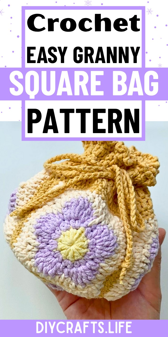 Crochet Flower Granny Square Bag Pattern