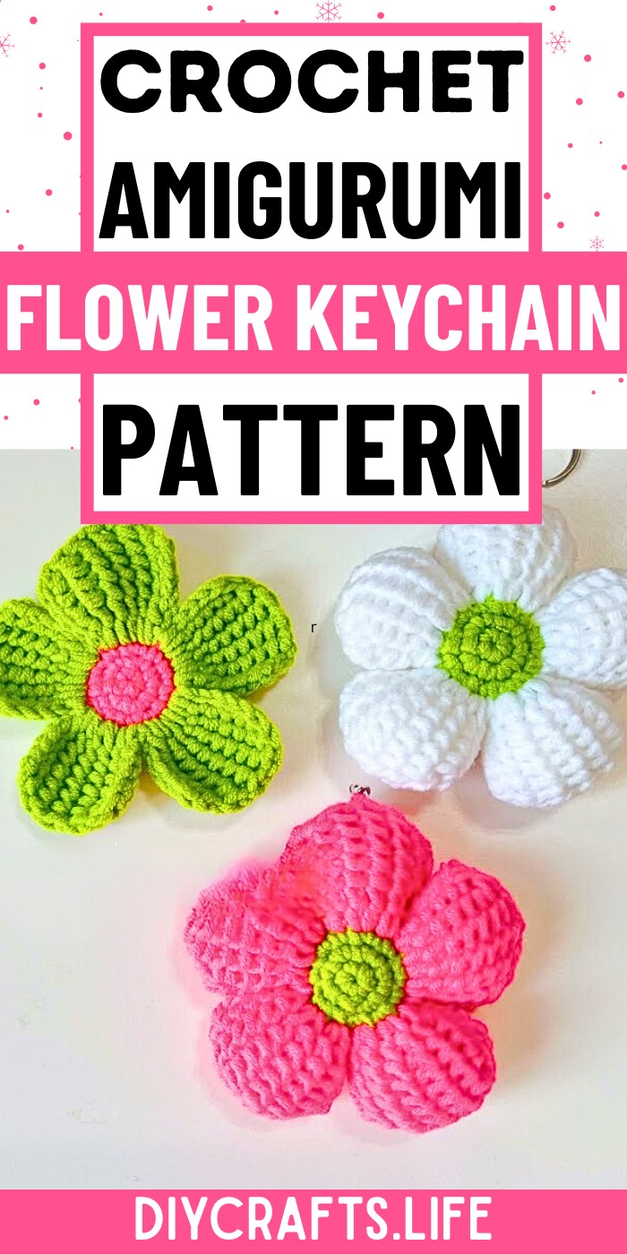 Crochet Flower Keychain Pattern - Eye-Catching Handmade Design