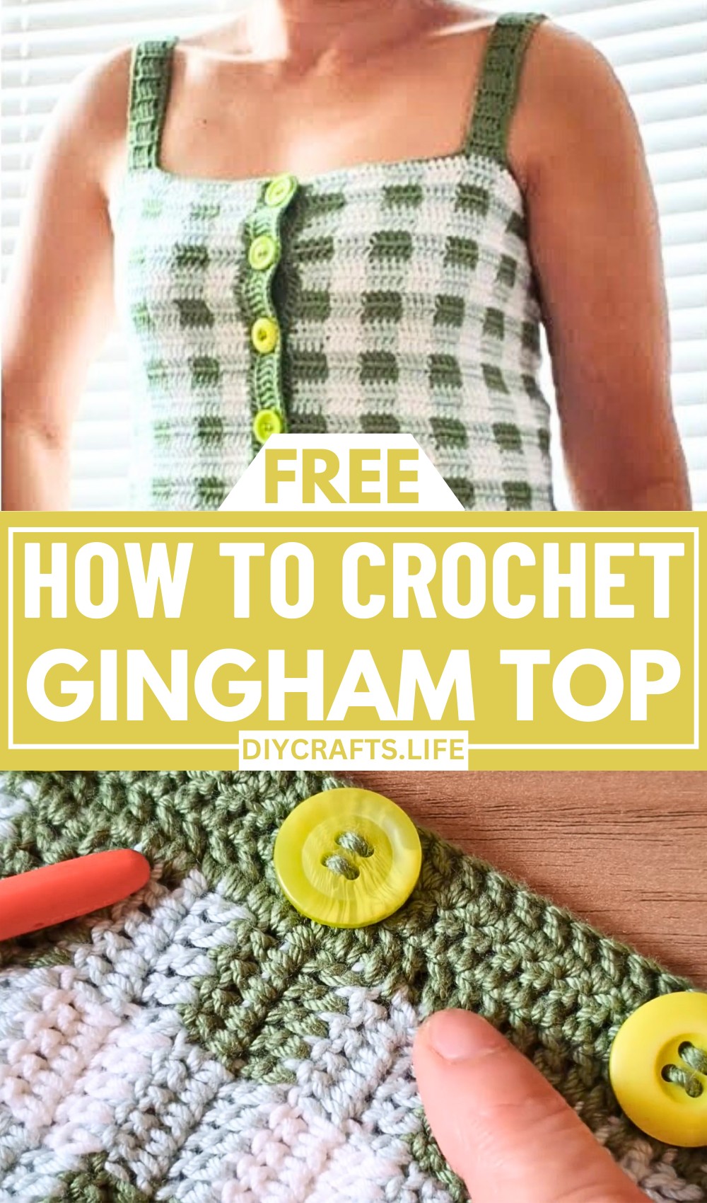 Crochet Gingham Top Pattern - Fresh Vintage Style