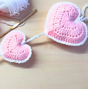 Crochet Hanging Hearts - Handmade Home Decor