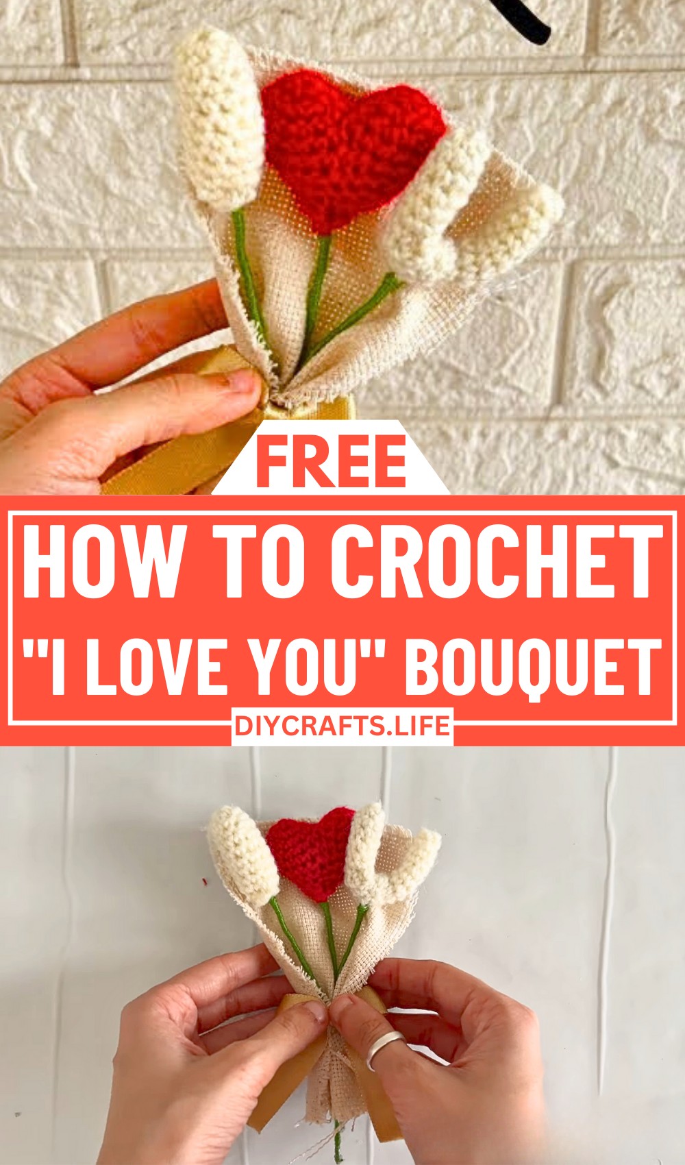 Crochet Mini "I Love You" Bouquet Tutorial – Timeless Handmade Charm