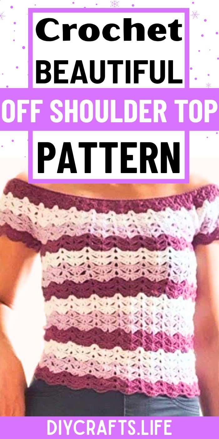 Crochet Off Shoulder Top - Stylish Shell Pattern
