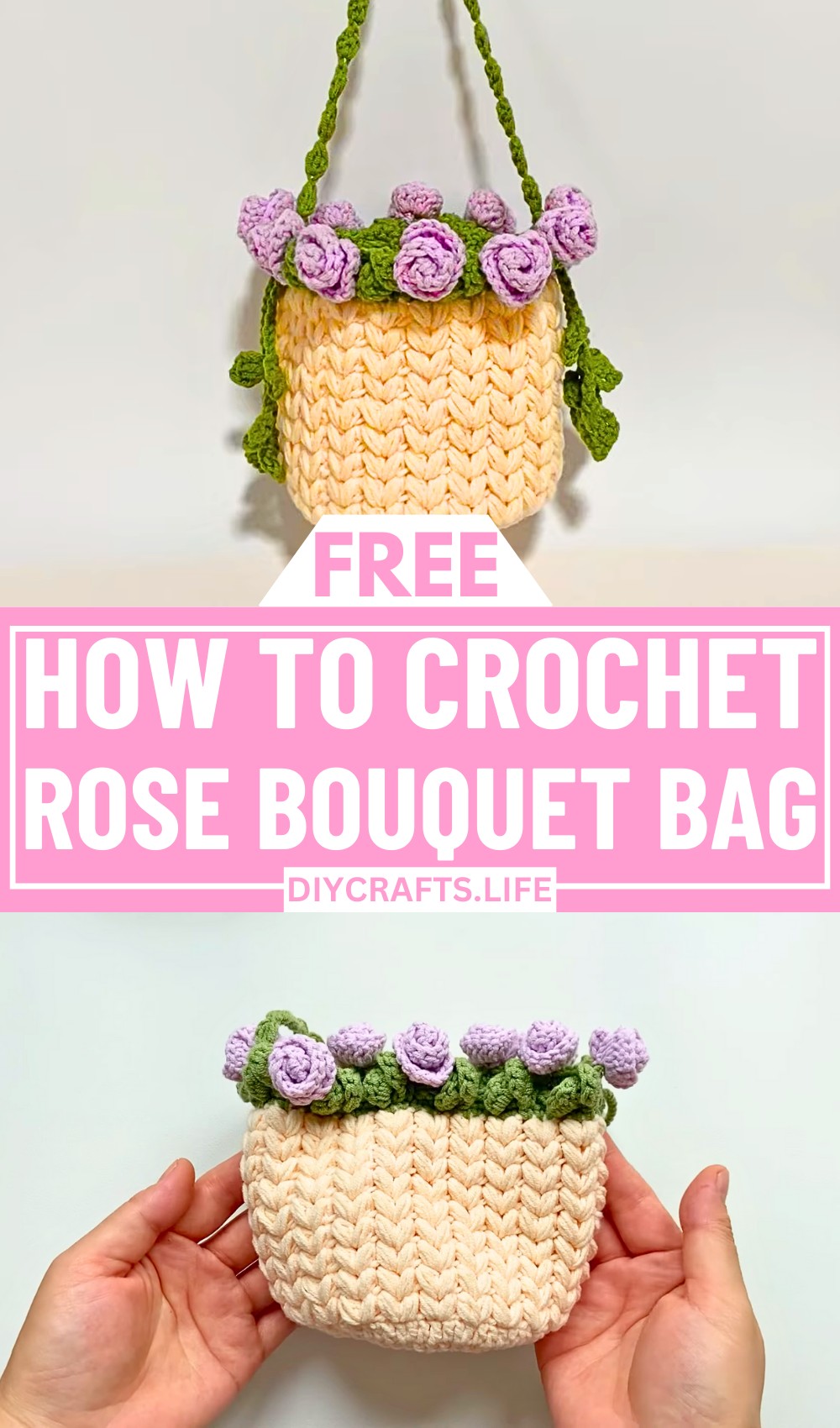 Crochet Rose Bouquet Bag - Blooming Beauty in Every Stitch