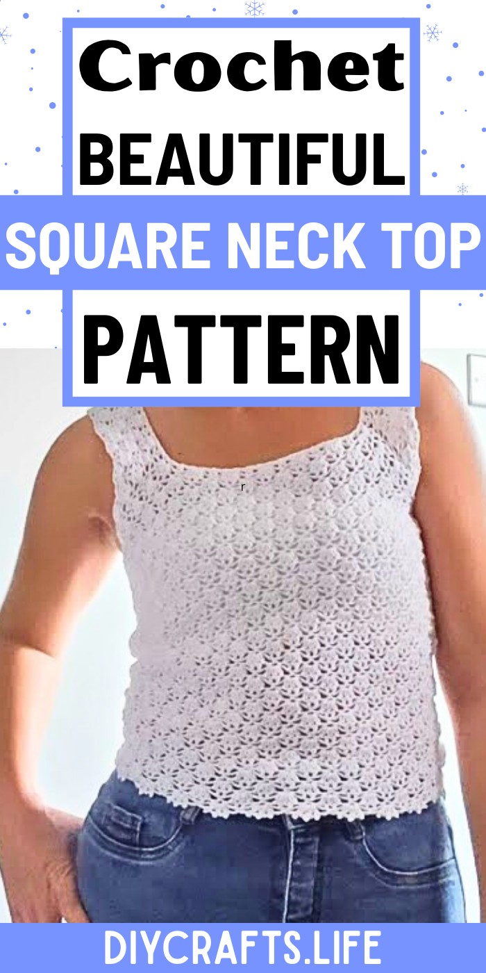 Crochet Square Neck Summer Top – Light, Stylish Design