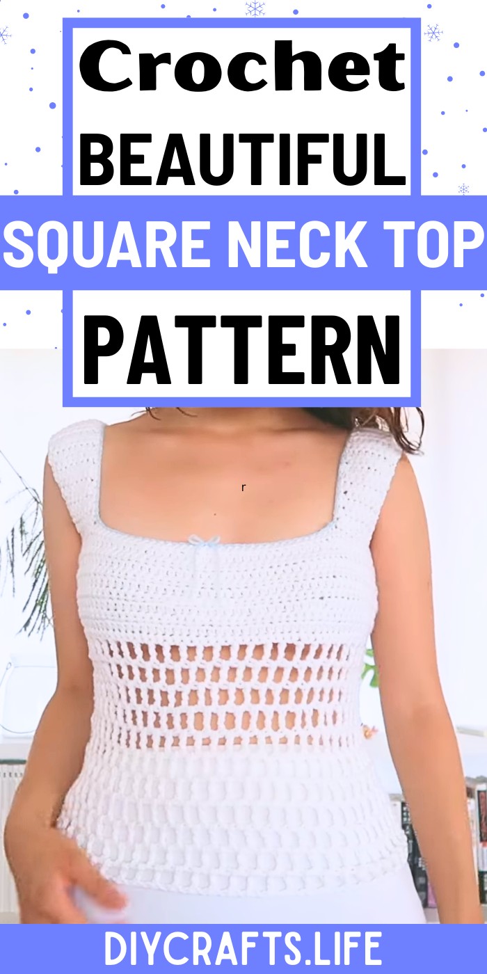 Crochet Square Neck Top - Stylish and Effortless Design