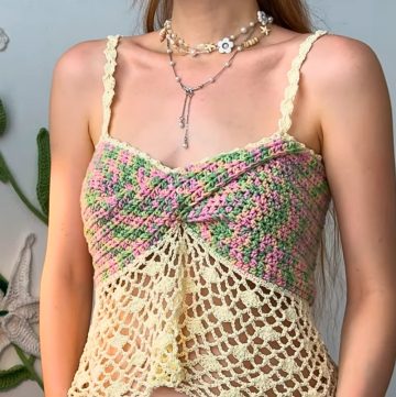 Crochet Summer Top with Twisted Detail Pattern