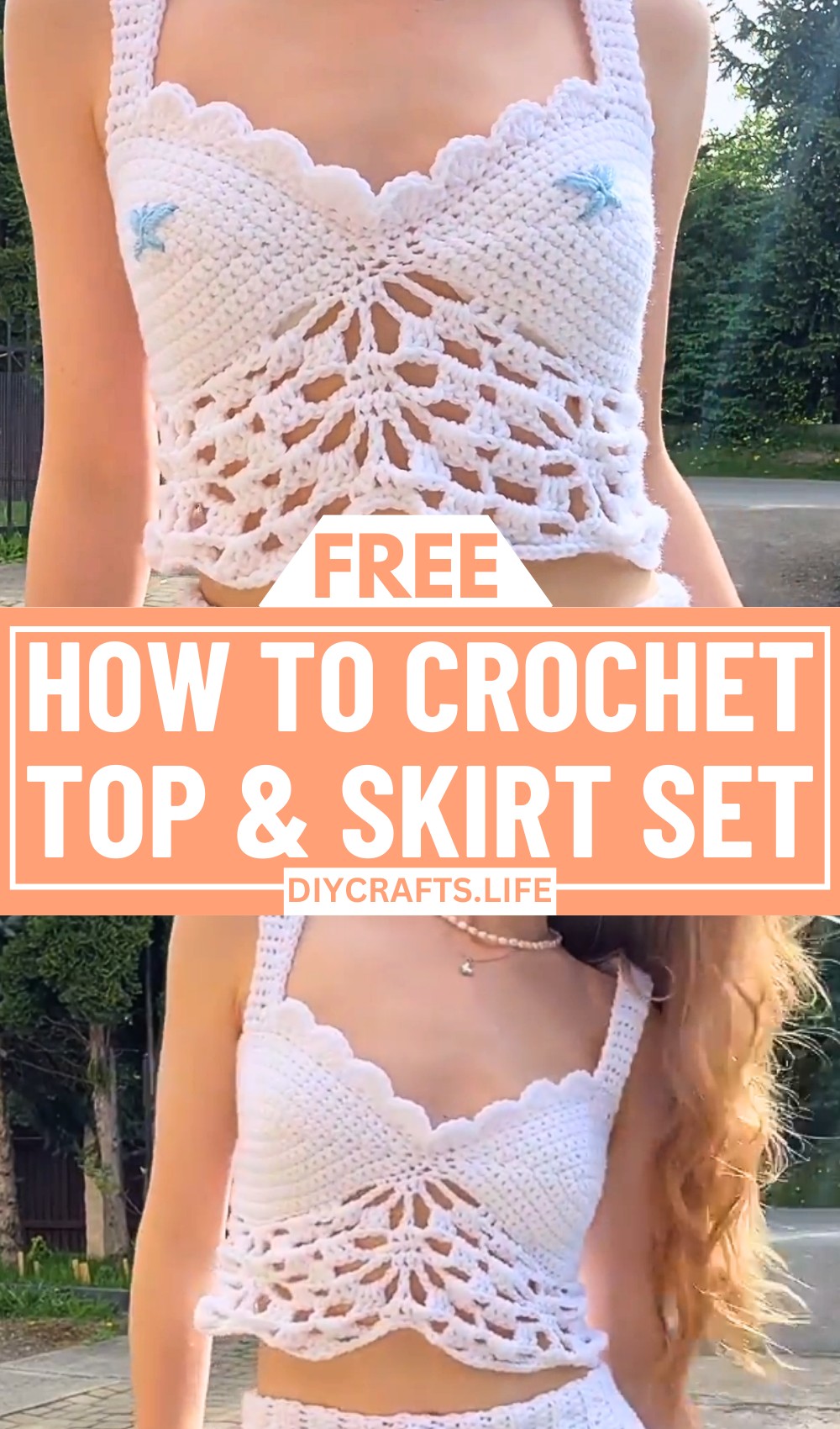Crochet Top and Skirt Set – Trendy and Customizable