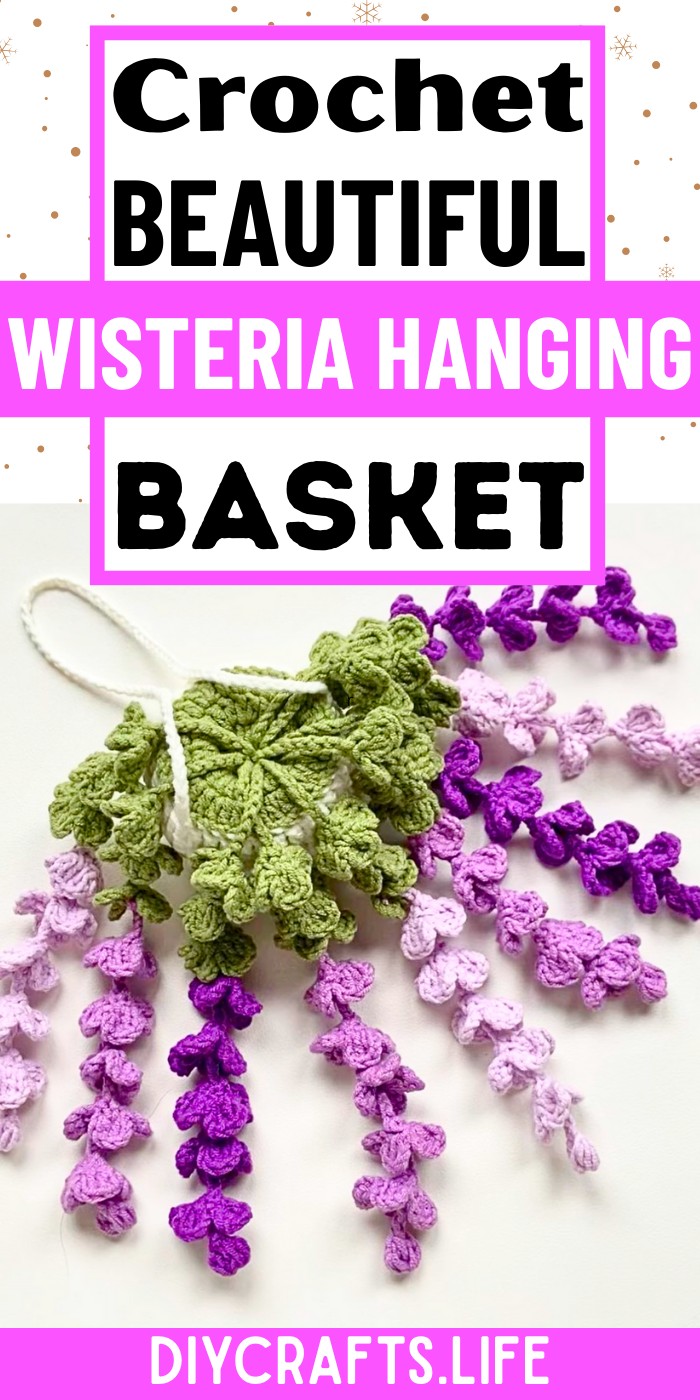 Crochet Wisteria Hanging Basket – Elegant and Stunning