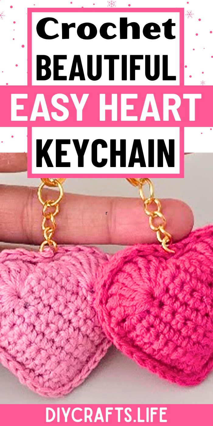 Crochet a Customizable Heart Keychain with Step-by-Step Instructions