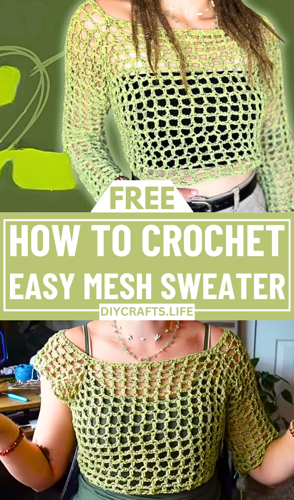 Customizable Crochet Mesh Sweater Tutorial – Unique Raglan Design