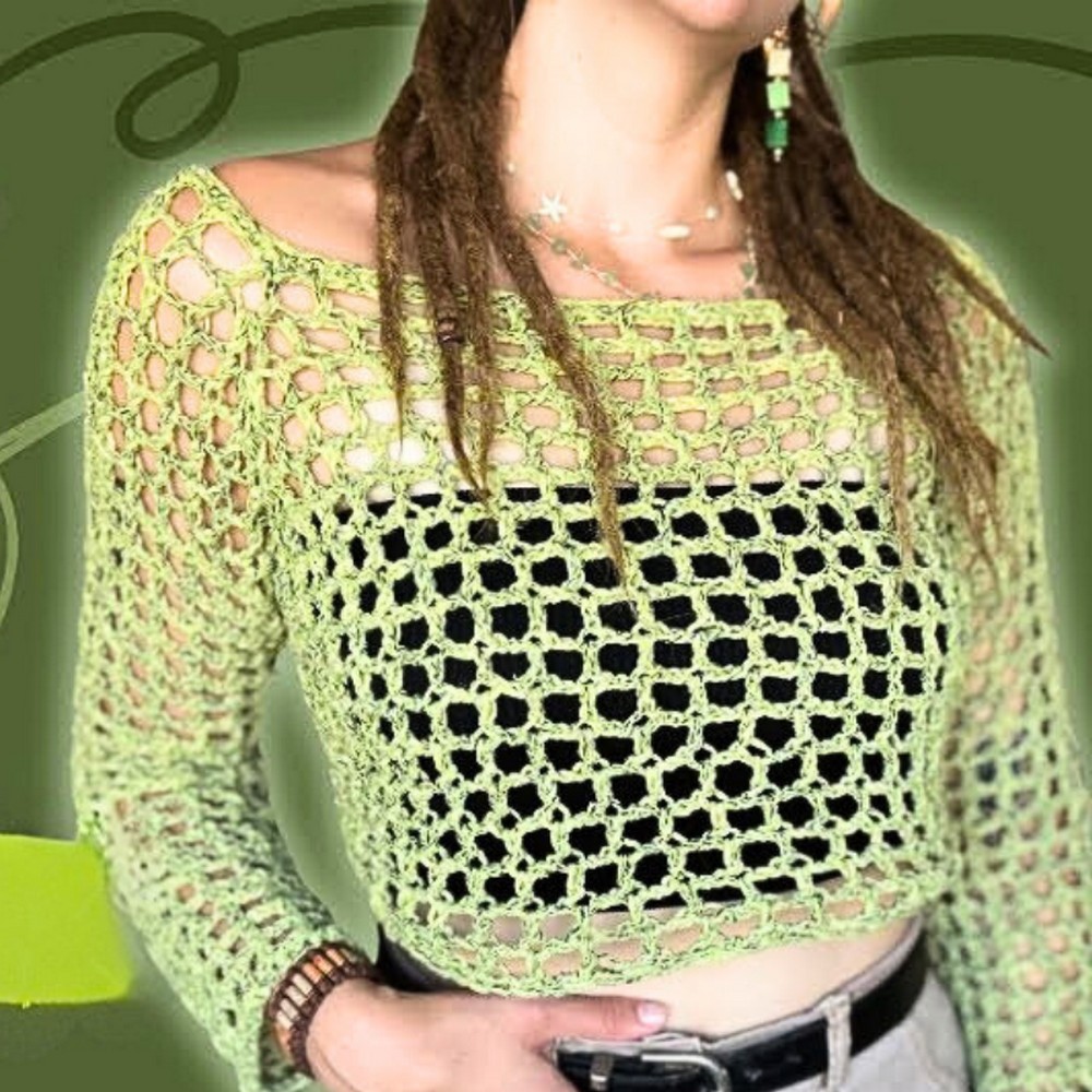 Customizable Crochet Mesh Sweater Tutorial – Unique Raglan Design