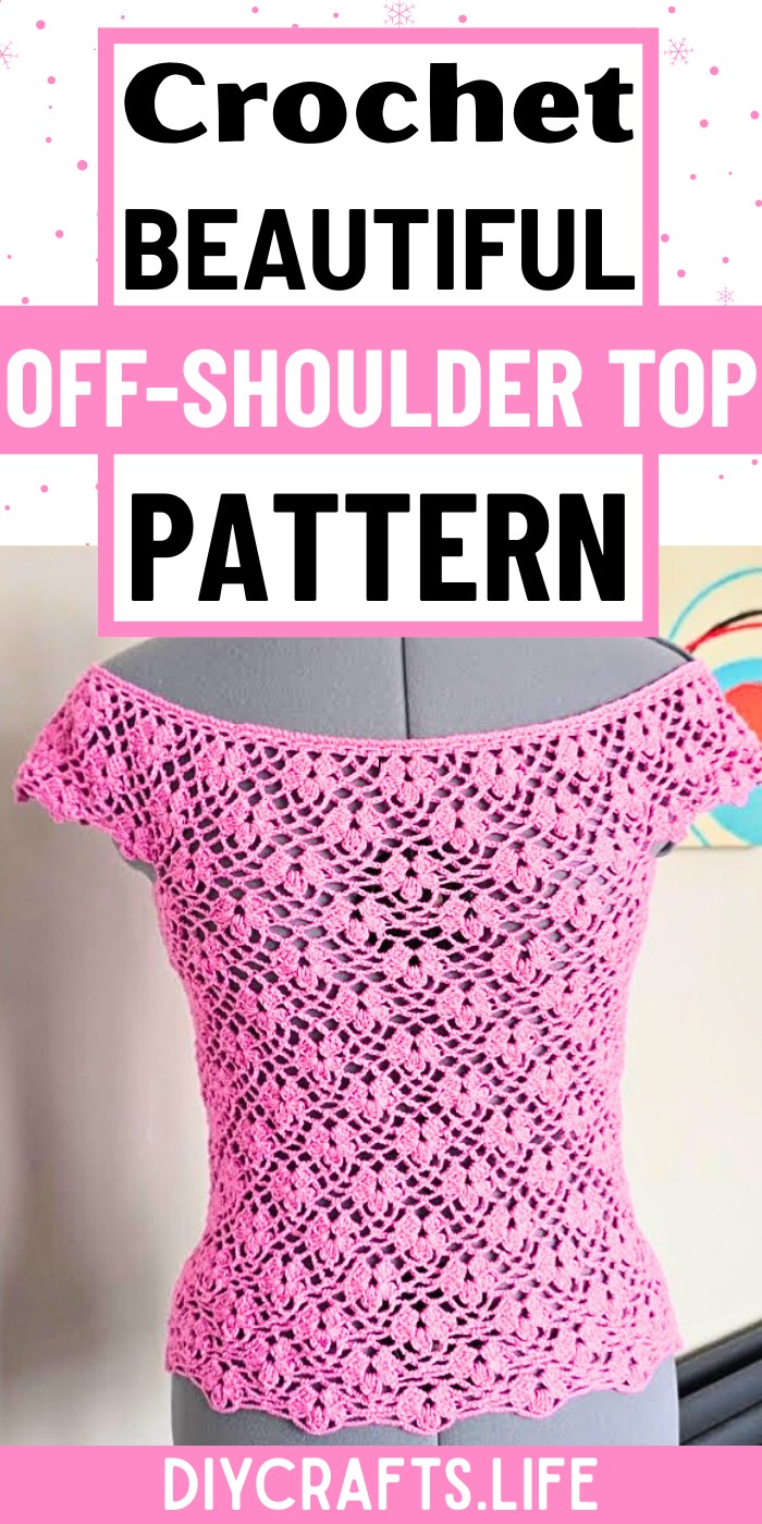 Elegant Crochet Off-Shoulder Top - Timeless Handmade Style