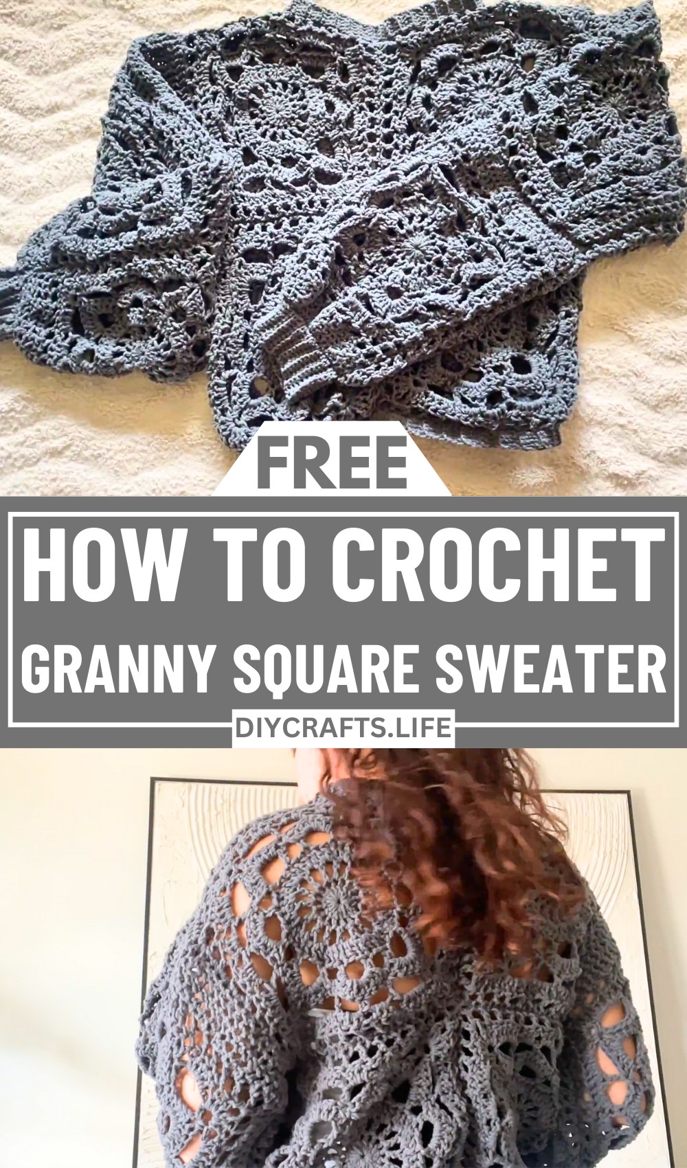 Granny Square Crochet Sweater – Cozy Patchwork Style
