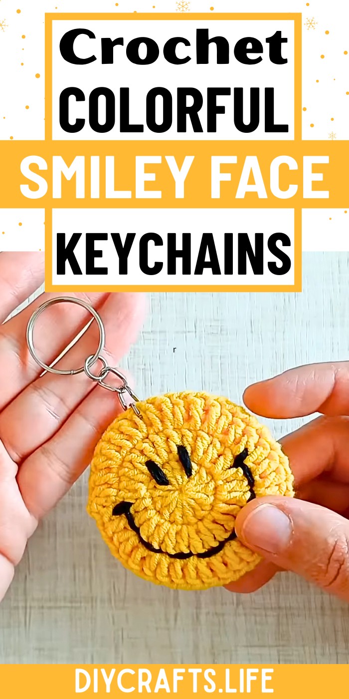 How To Crochet Colorful Smiley Face Keychains With A 3mm Hook