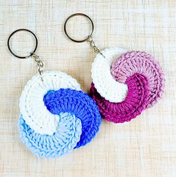 How To Crochet Keychain Using Acrylic Yarn And Simple Stitches