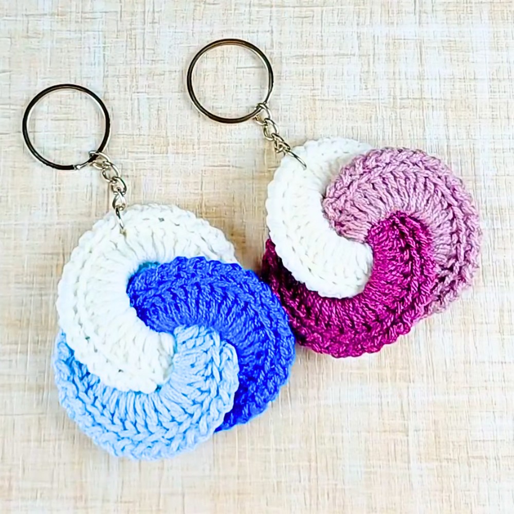 How To Crochet Keychain Using Acrylic Yarn And Simple Stitches