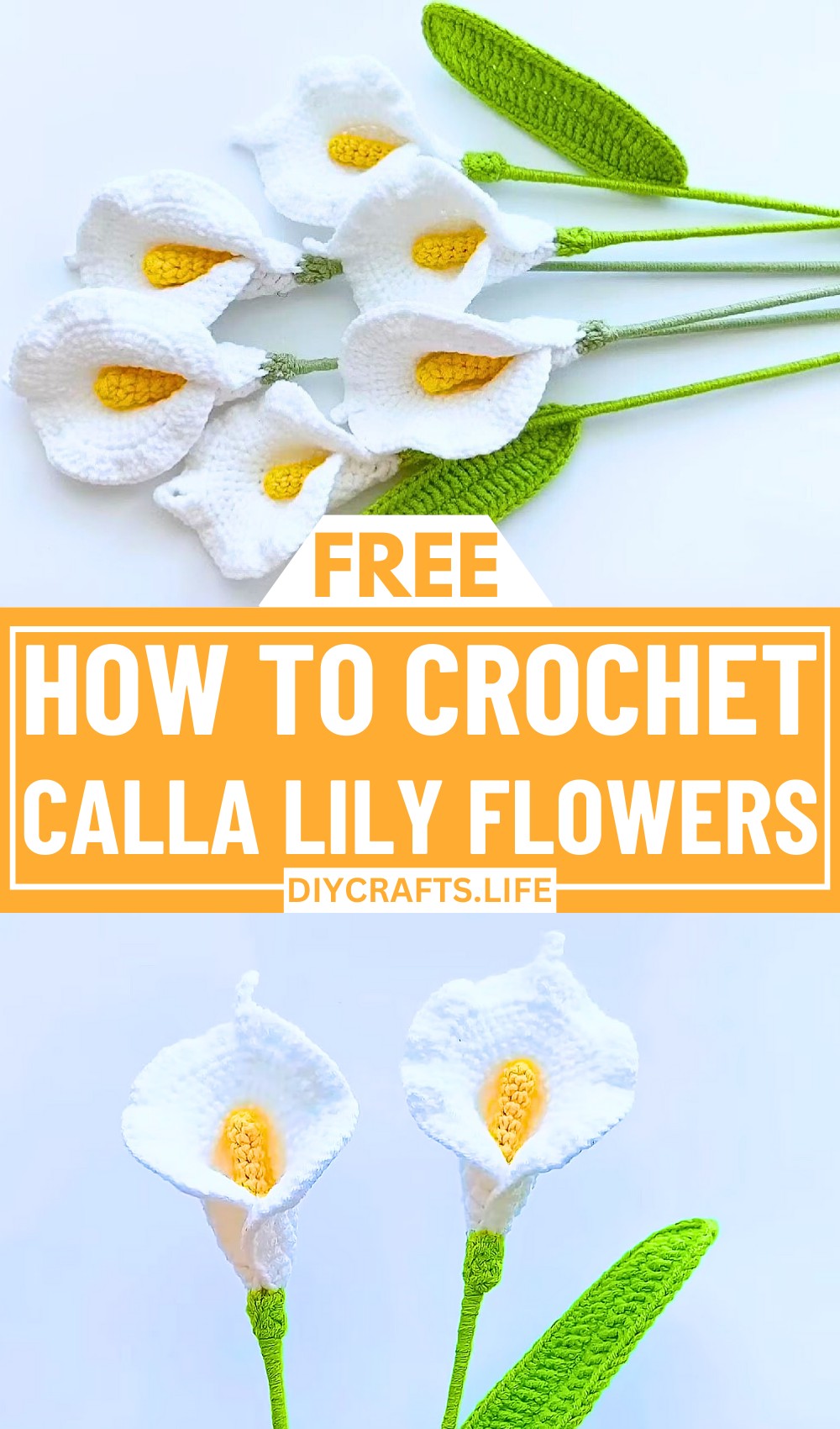 How to Crochet Calla Lily Flowers - Beautiful and Simple