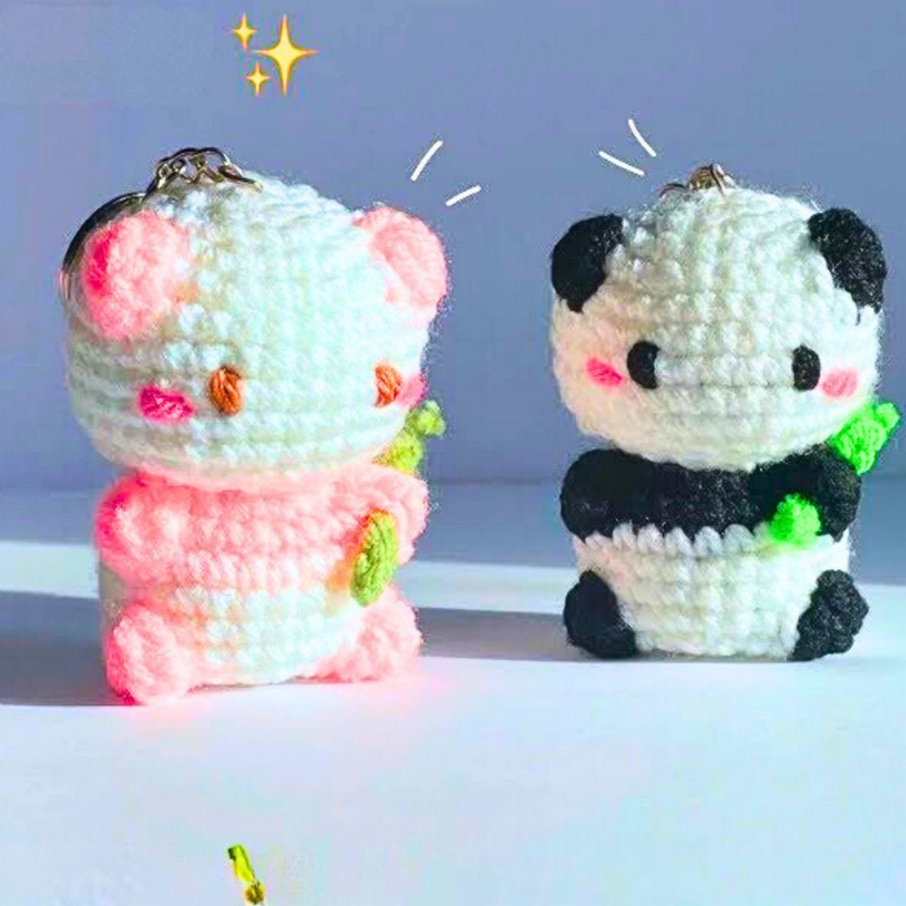 How to Crochet a No Sew Panda with Easy Keychain Setup